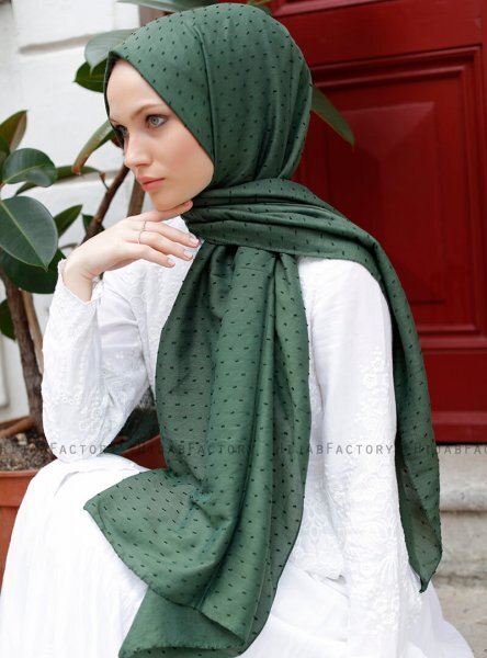 Malika - Mörkgrön Hijab - Sal Evi