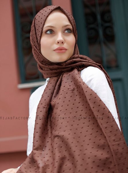 Malika - Mörkbrun Hijab - Sal Evi