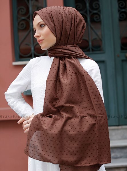 Malika - Mörkbrun Hijab - Sal Evi